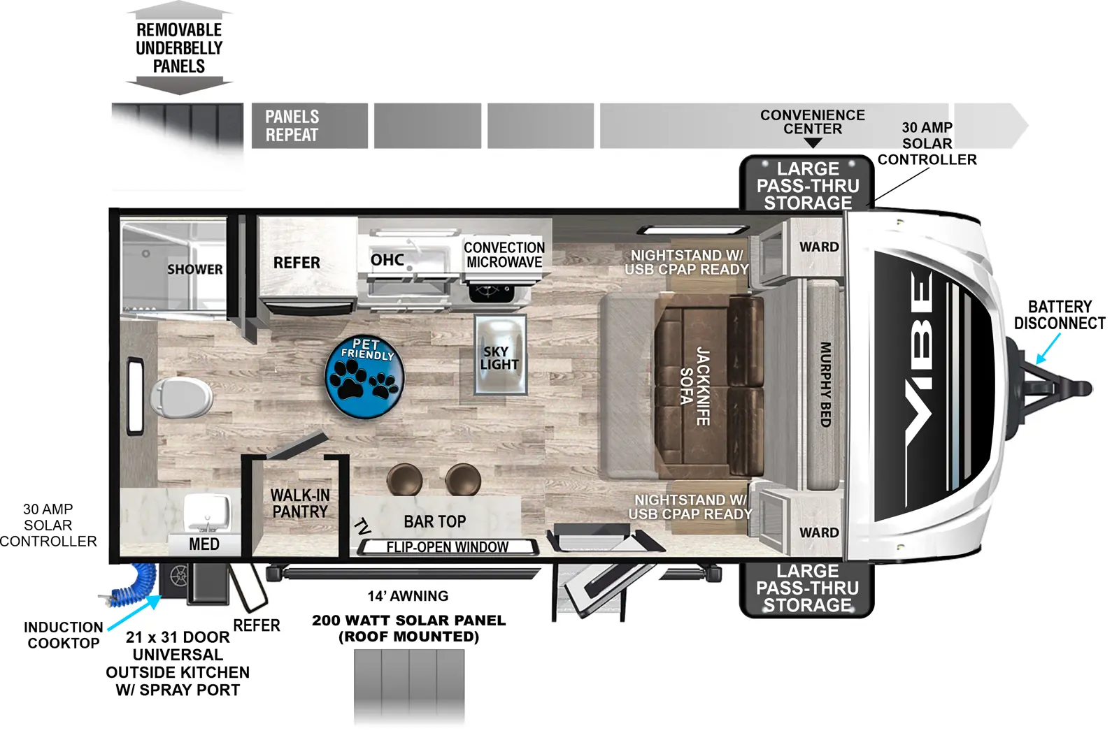 Vibe 19RB Floorplan